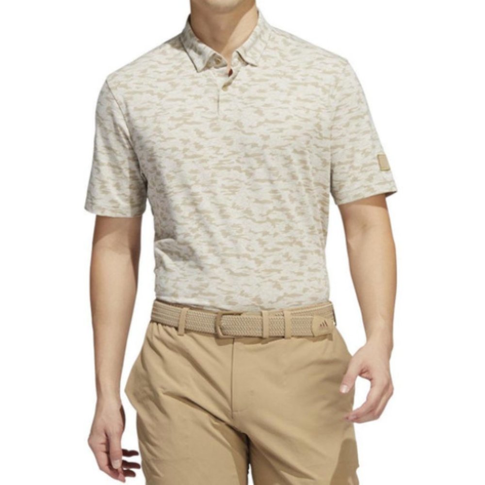 adidas Mens Golf Polo Brown Camouflage Size 2XL